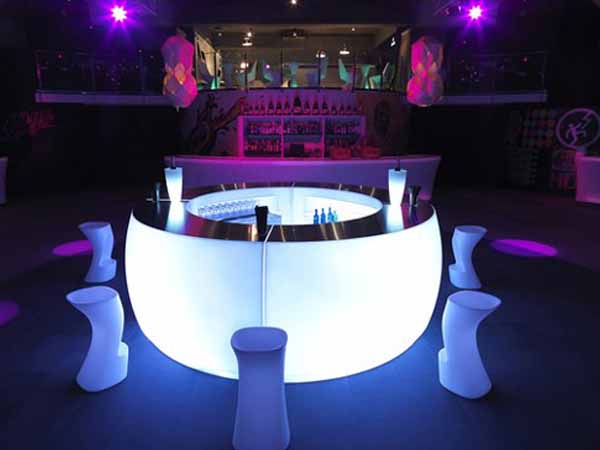 round shape led front desk EKL-2055